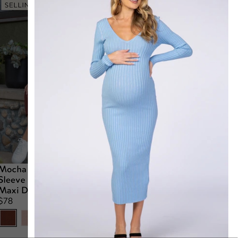 Pink Blush Maternity Dress